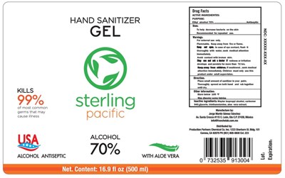 500 mL Label (500 mL  Hand Sanitizer Pacific)